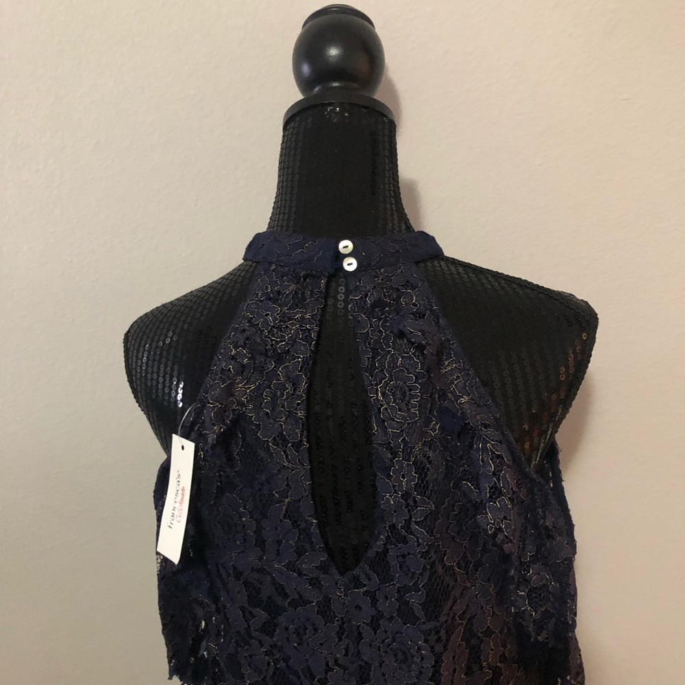 NWT Blue & Gold hue Lace Dress - Picture 6 of 6